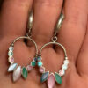 Tuscany sterling silver, 925 hallmark, Mother of Pearl earrings(#29)