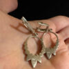 Tuscany sterling silver, 925 hallmark, Mother of Pearl earrings(#29)