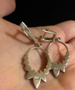 Tuscany sterling silver, 925 hallmark, Mother of Pearl earrings