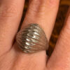 Rare unique Soviet Sterling silver ring Uk size M1/2