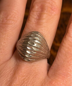 Rare unique Soviet Sterling silver ring Uk size M1/2