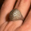 Rare unique Soviet Sterling silver ring Uk size M1/2