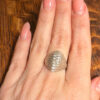 Rare unique Soviet Sterling silver ring Uk size M1/2
