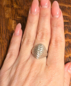 Rare unique Soviet Sterling silver ring Uk size M1/2