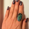 Uk size P natural Quantum Quatrro 925 Silver Ring