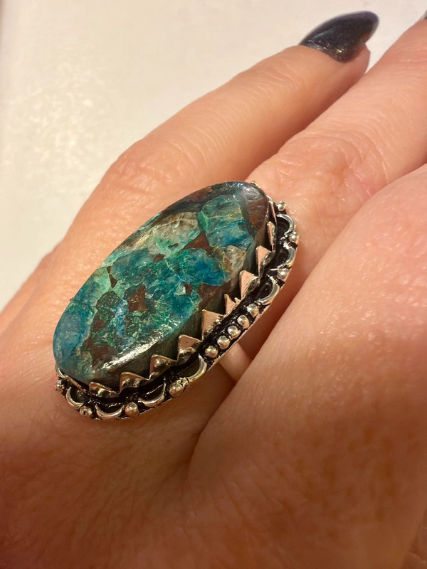 Uk size P natural Quantum Quatrro 925 Silver Ring