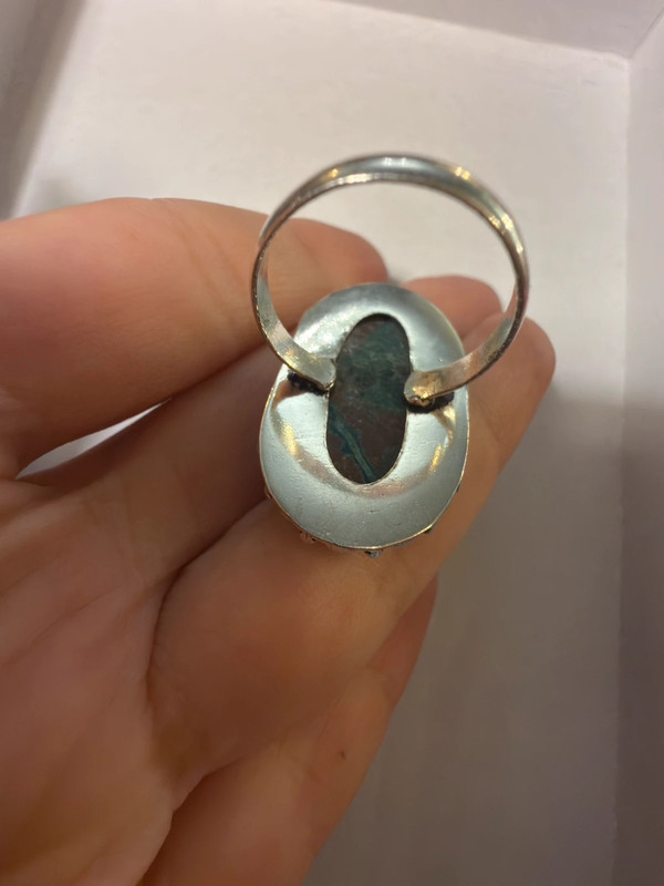 Uk size P natural Quantum Quatrro 925 Silver Ring