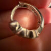 Silver hoop earrings with stones #5
