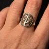 925 Sterling Silver Shiny health Tree Of Life Motif Uk size O (#16)