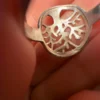 925 Sterling Silver Shiny health Tree Of Life Motif Uk size O (#16)