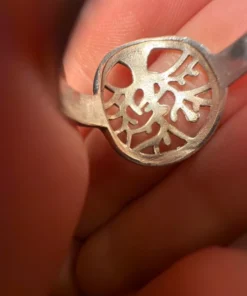 925 Sterling Silver Shiny health Tree Of Life Motif Uk size O