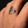 925 Sterling Silver Shiny health Tree Of Life Motif Uk size O (#16)