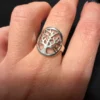 925 Sterling Silver Shiny health Tree Of Life Motif Uk size O (#16)