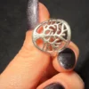 925 Sterling Silver Shiny health Tree Of Life Motif Uk size O (#16)