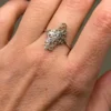 Vintage 90s Uk size R sterling silver ring #109