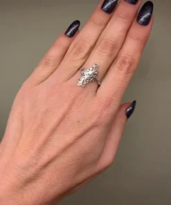 Vintage 90s Uk size R sterling silver ring