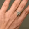 Vintage 90s Uk size R sterling silver ring #109