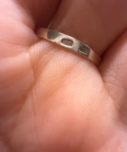 Vintage 90s Uk size R sterling silver ring