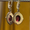 Incredible vintage sterling silver earth natural garnet #34