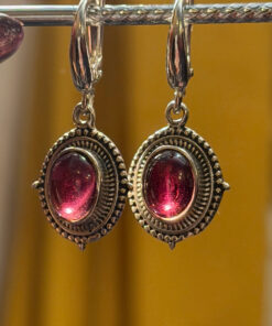 Incredible vintage sterling silver earth natural garnet