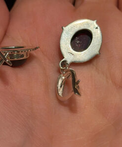Incredible vintage sterling silver earth natural garnet