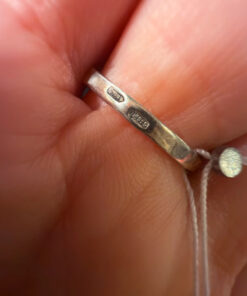 New amber Sterling silver ring Uk size N