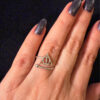 A symbolic ring made of 925 sterling silver, adjustable size, approximate size L (#110)