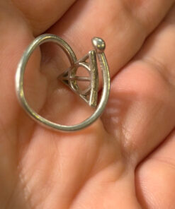 A symbolic ring made of 925 sterling silver, adjustable size, approximate size L