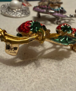 Strawberry brooch