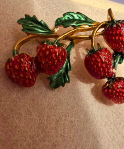 Strawberry brooch