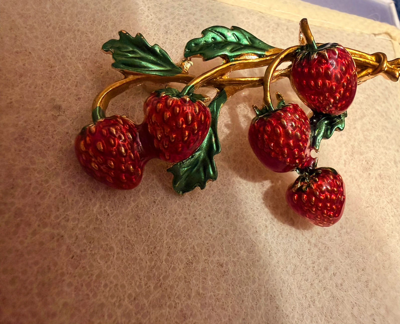 Strawberry brooch