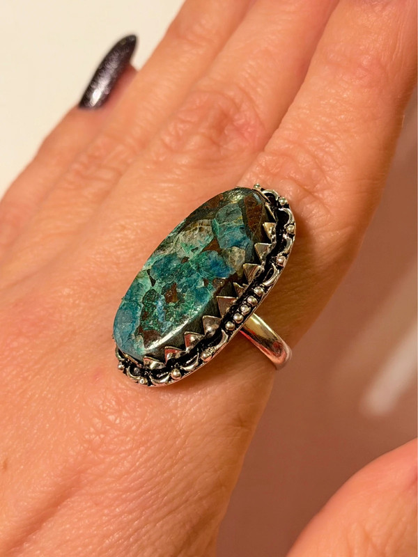 Uk size P natural Quantum Quatrro 925 Silver Ring