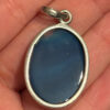 Silver pendant with natural blue agate #51