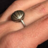 Vintage Soviet Round Sterling Silver Ring Size M1/2