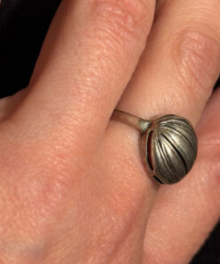 Vintage Soviet Round Sterling Silver Ring Size M1/2