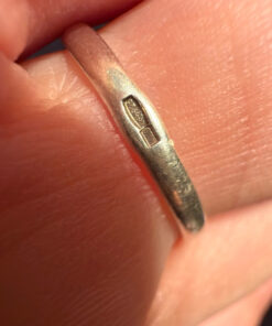 Vintage Soviet Round Sterling Silver Ring Size M1/2