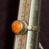 New Sterling silver ring with Baltic amber Uk size Q#51