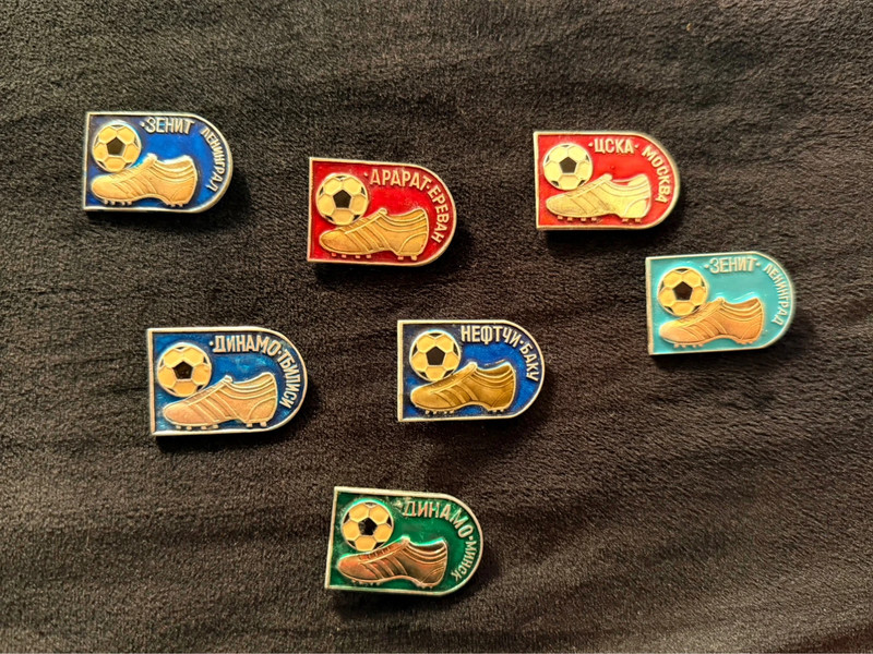 Vintage Soviet Russian Different Football Clubs Badges