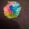 Amazing Natural Solar Crystal Quartz Sterling silver ring size N, Rainbow