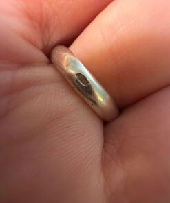 Incredible natural aquamarine silver ring, size O