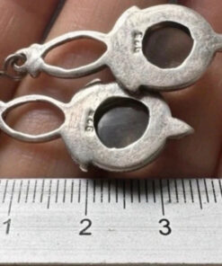 Vintage 925 Sterling Silver Smokey Quartz Drop Earring
