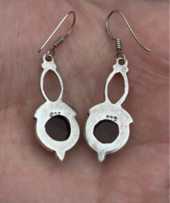 Vintage 925 Sterling Silver Smokey Quartz Drop Earring