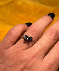 Sterling Silver Ring Butterfly Uk J 1/2#113