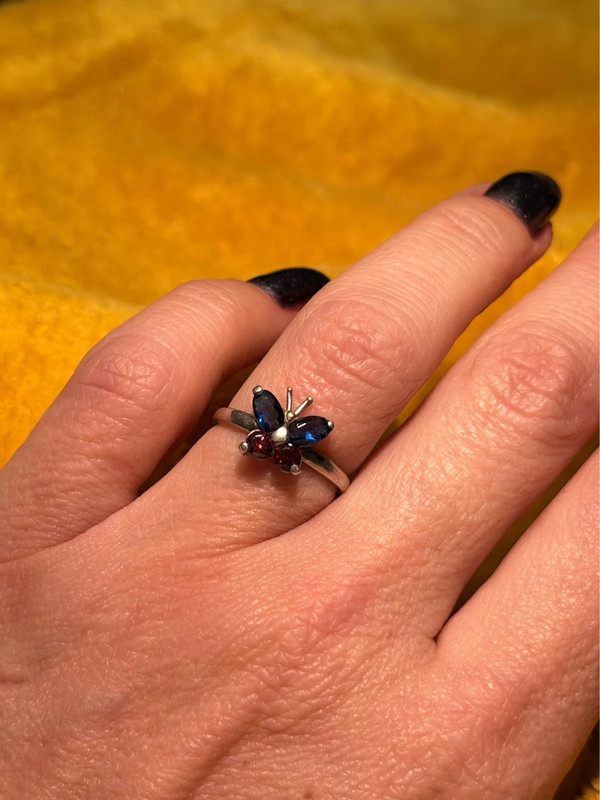 Sterling Silver Ring Butterfly Uk J 1/2#113