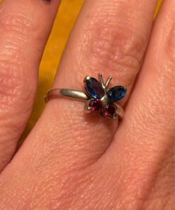 Sterling Silver Ring Butterfly Uk J 1/2