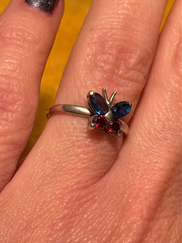 Sterling Silver Ring Butterfly Uk J 1/2#113