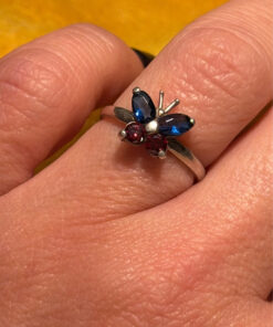 Sterling Silver Ring Butterfly Uk J 1/2#113