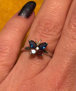 Sterling Silver Ring Butterfly Uk J 1/2