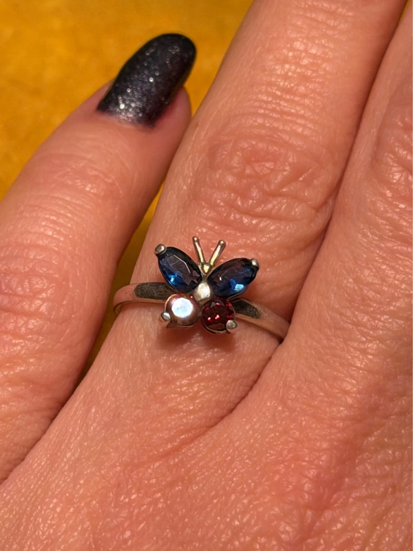 Sterling Silver Ring Butterfly Uk J 1/2#113