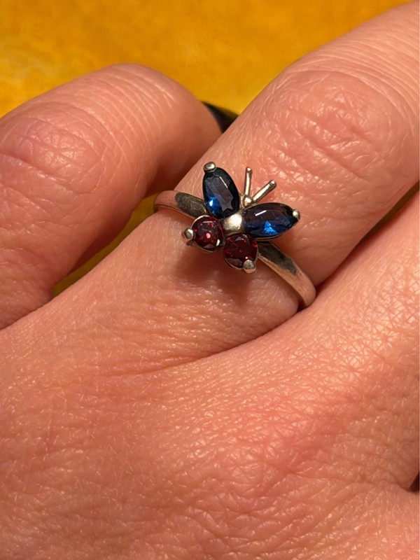 Sterling Silver Ring Butterfly Uk J 1/2#113